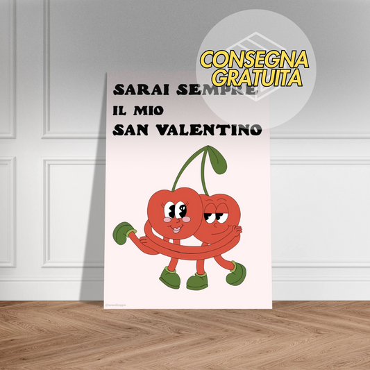 Poster Ciliegie Innamorate - Edizione San Valentino