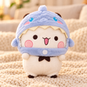 Bubu bianco con maschera da squalo azzurra