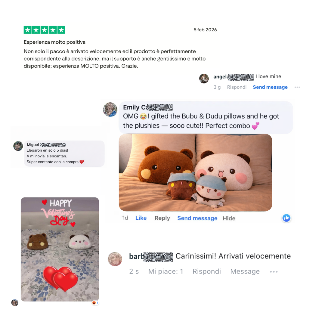 Cuscini Morbidosi Bubu Dudu Shop di coppia